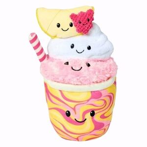 Giggle Scape Plush Milkshake Sundae Cup with Banana, Whipped Cream & Straw NWT